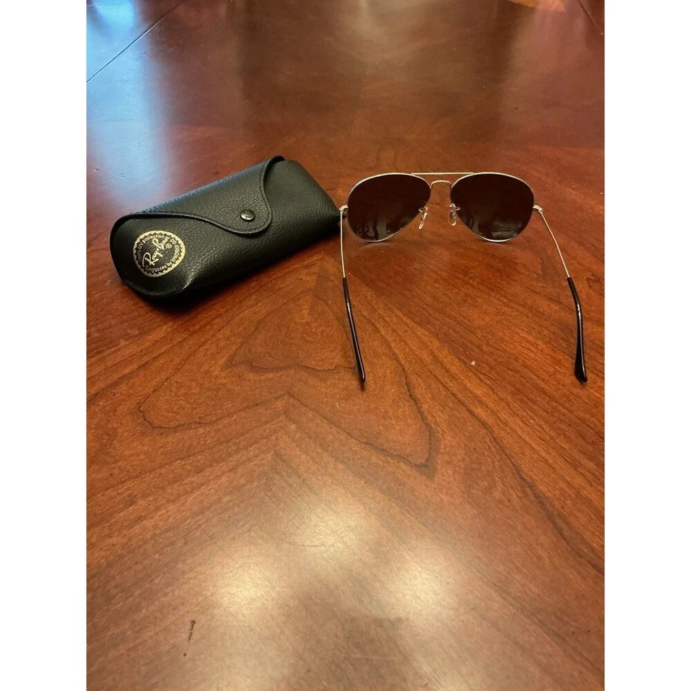 Ray-Ban RB3025 Aviator Silver Frame Custom Silver Lenses 58mm (16)